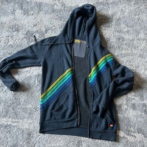 Aviator Nation 5 stripe hoodie zip up